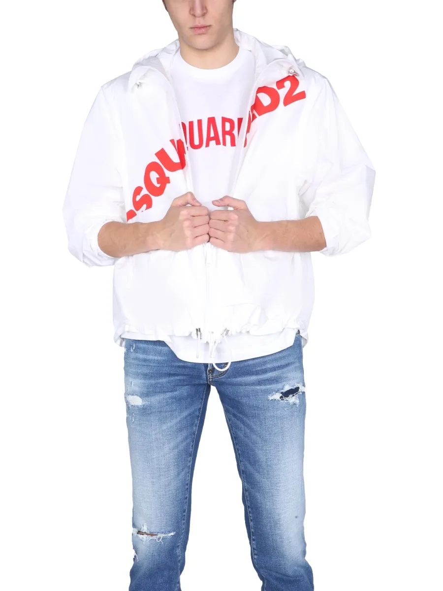 Logo Printed Zipped Jacket