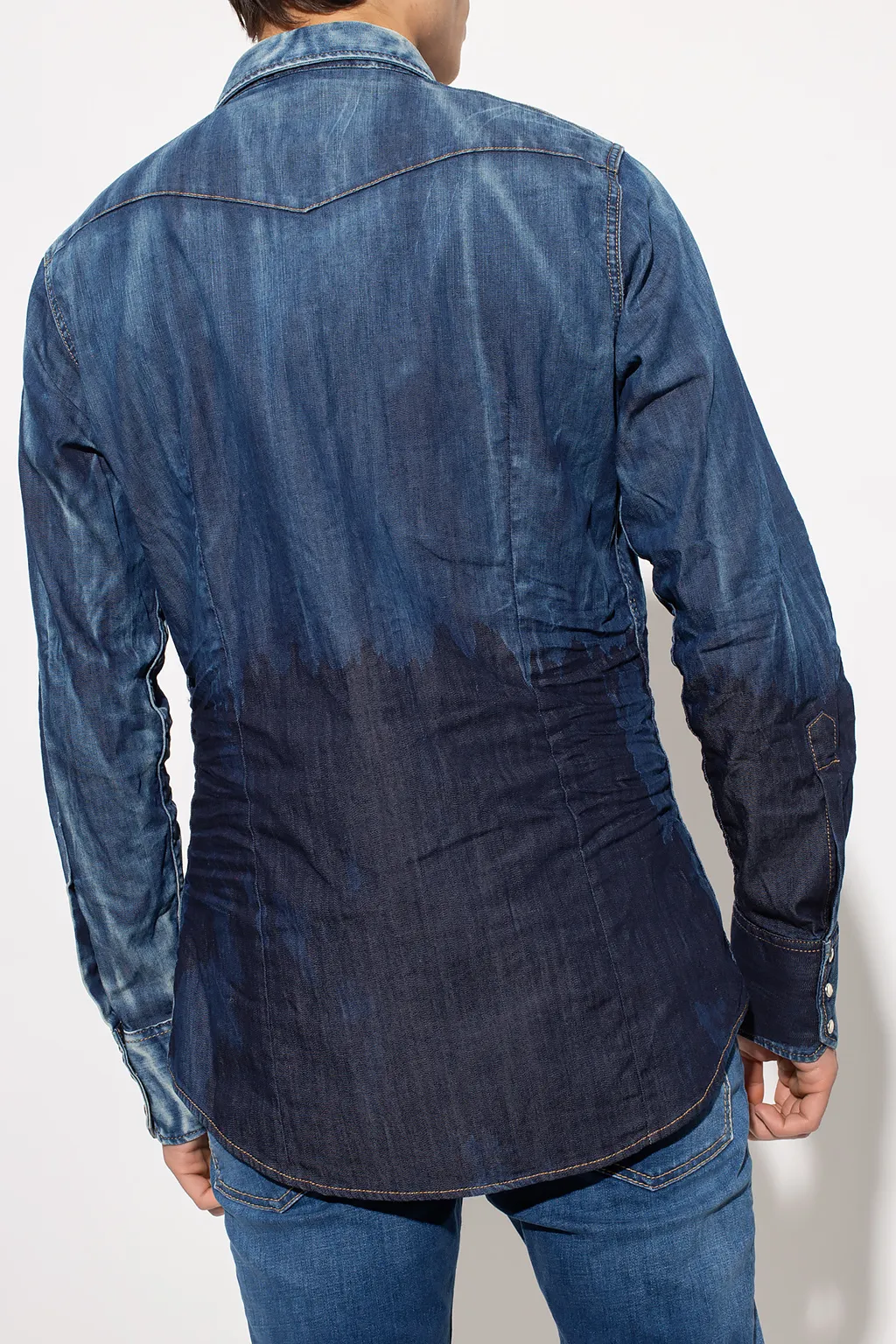 Denim Logo-Print Shirt