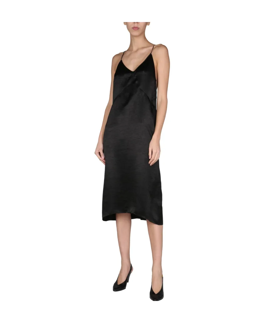 Undervest V-Neck Midi Dress