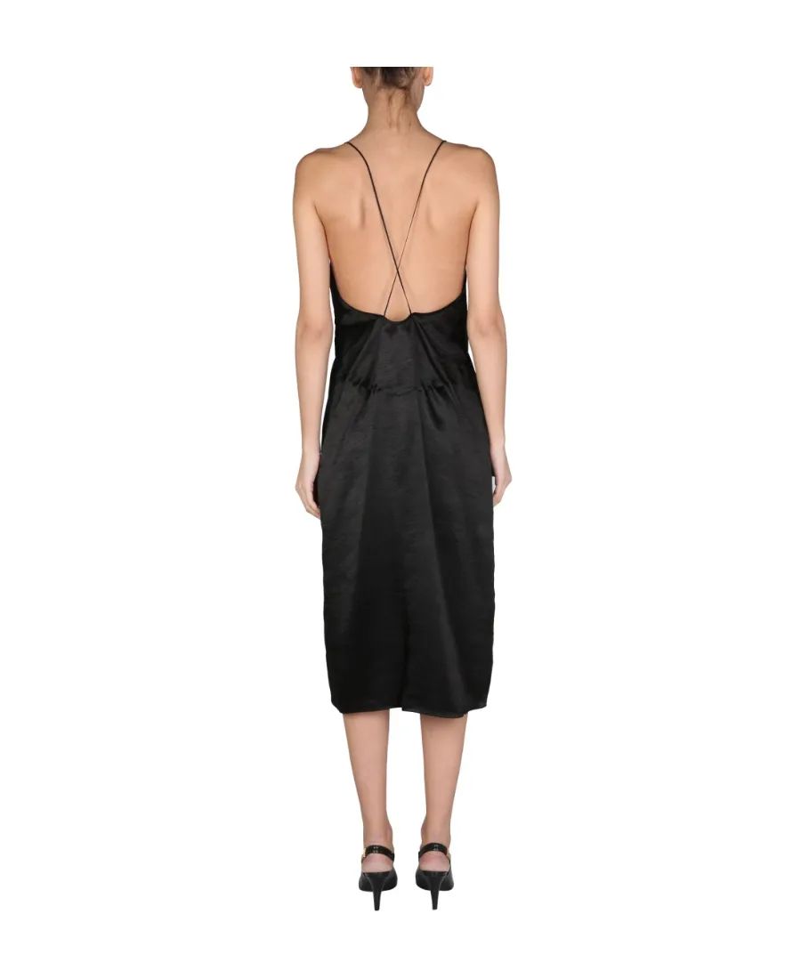 Undervest V-Neck Midi Dress