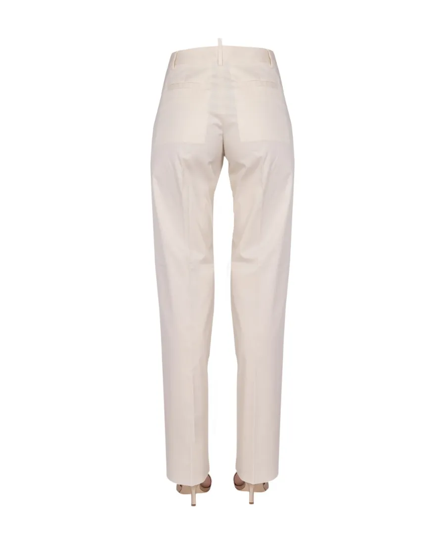 Pleat-Front Detail Pants
