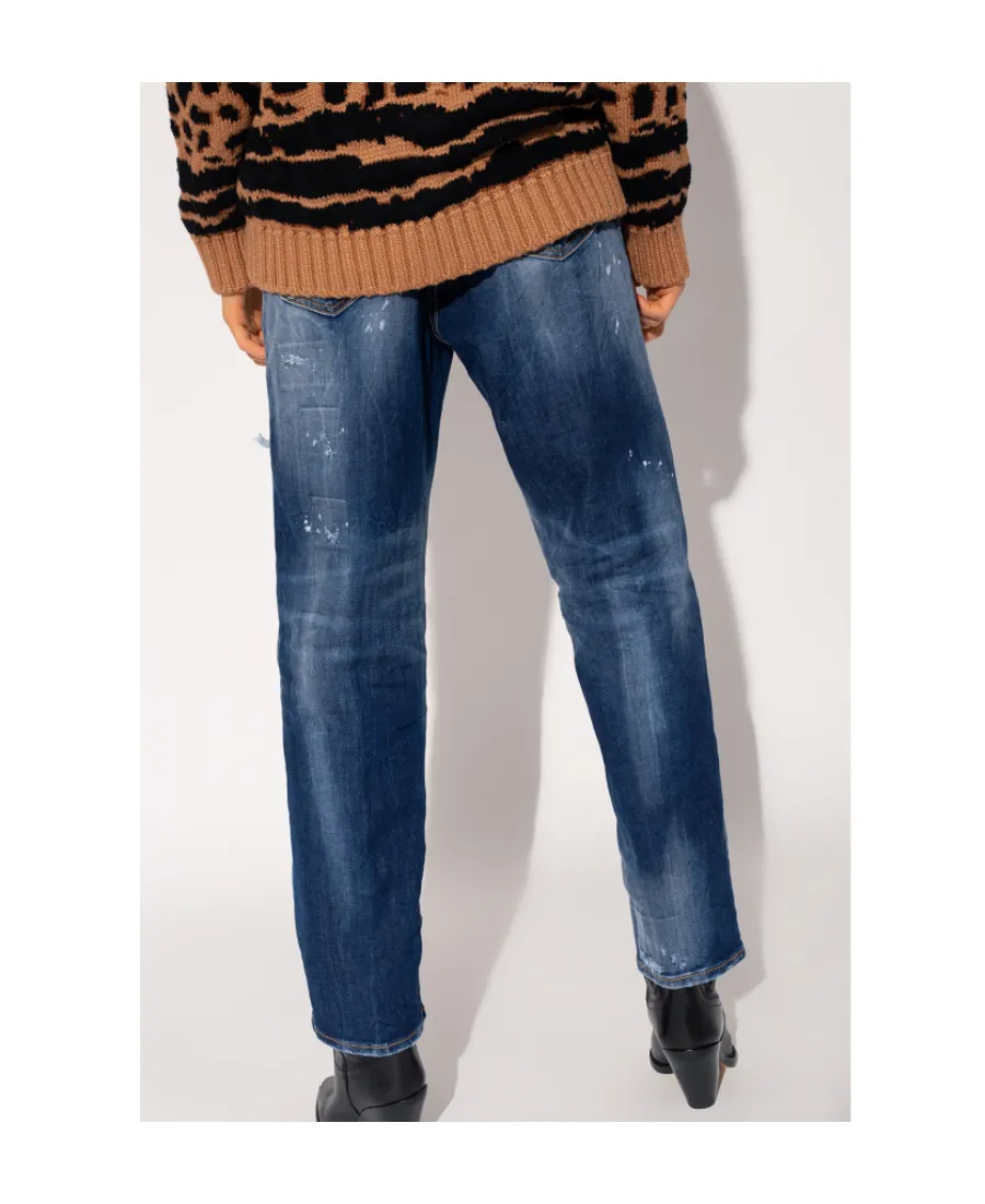 Distressed High-Waisted Jeans