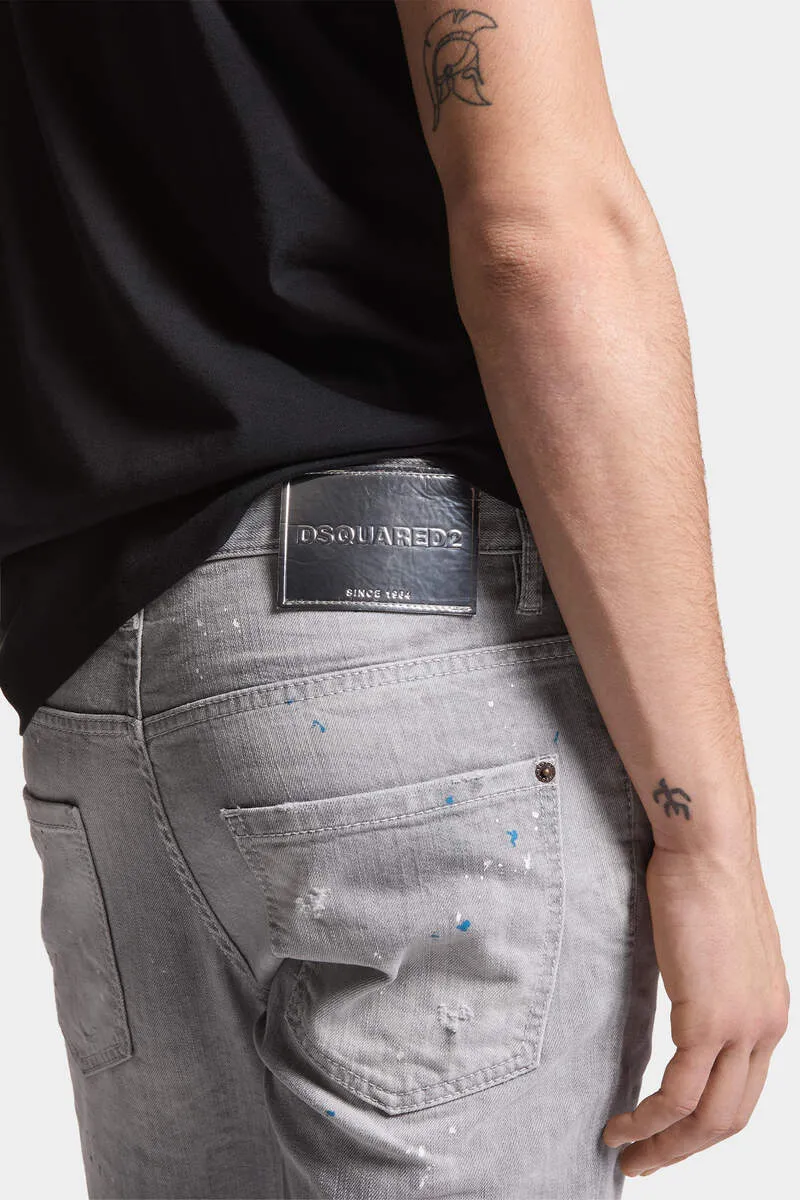 Distressed Straight-Leg Jeans