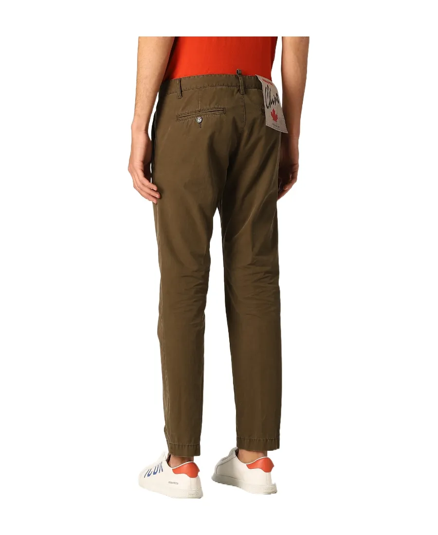 Logo Patch Straight Leg Chino Pants
