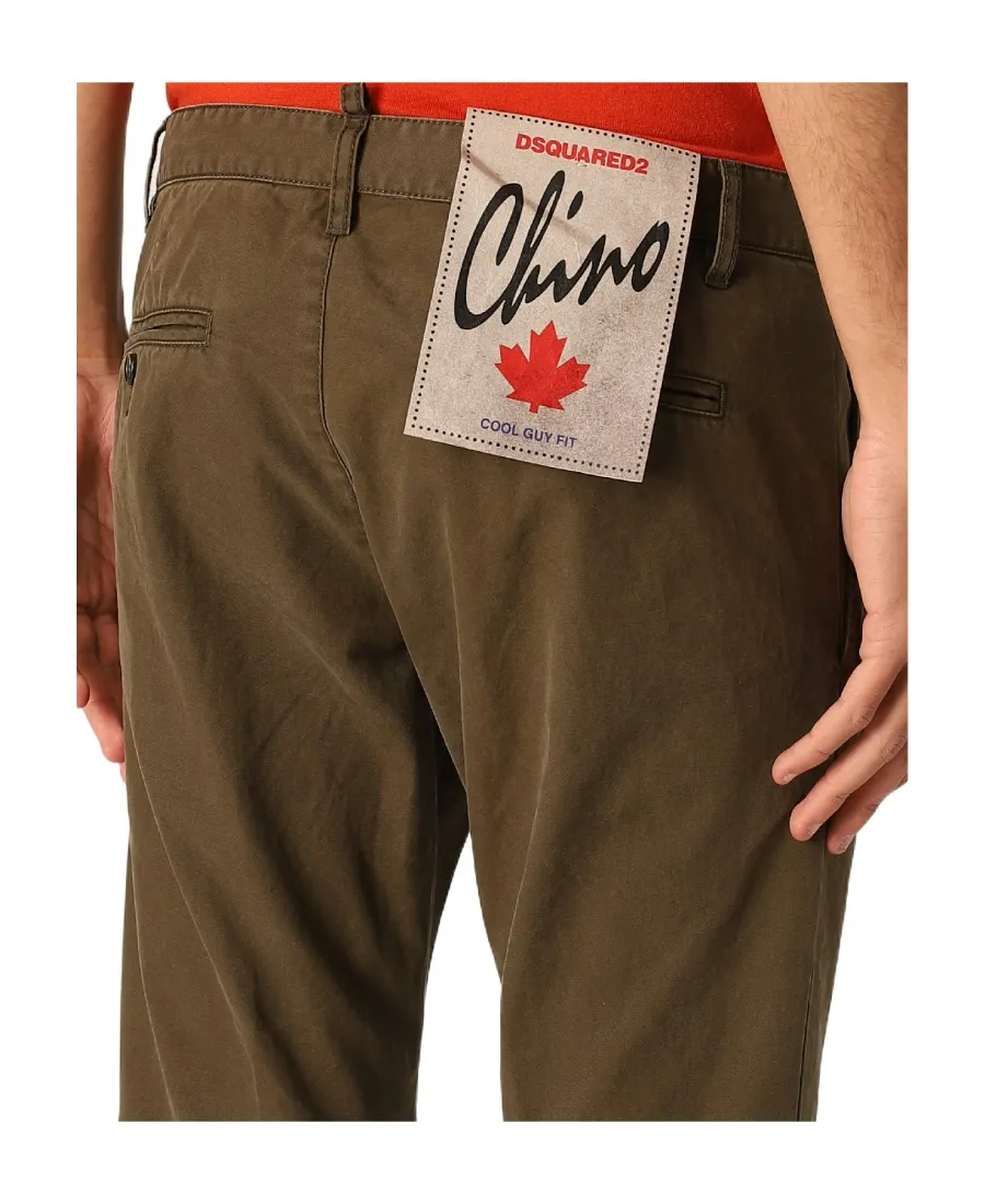 Logo Patch Straight Leg Chino Pants