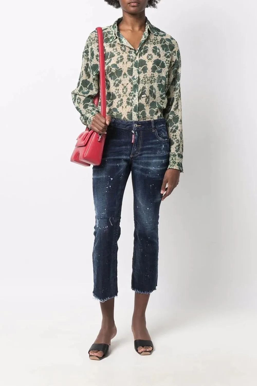 Distressed Flared Jeans