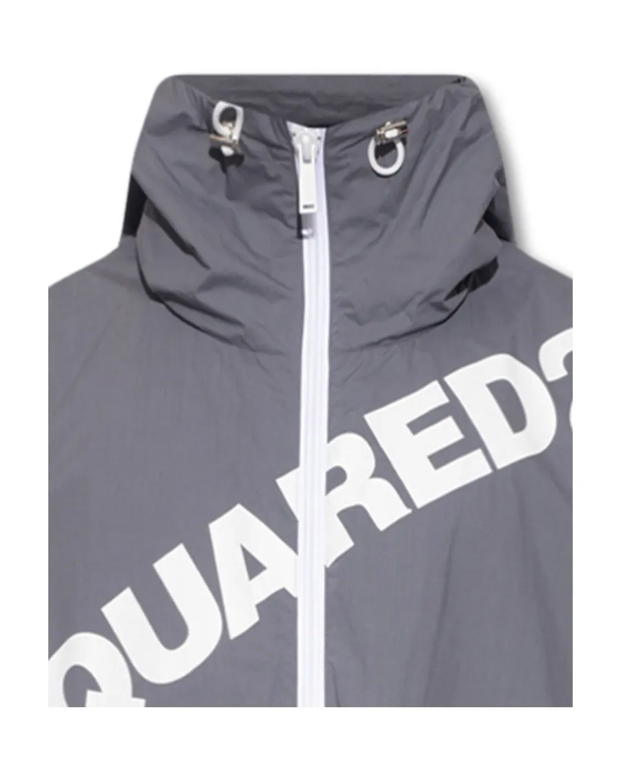 Logo Printed Zipped Jacket