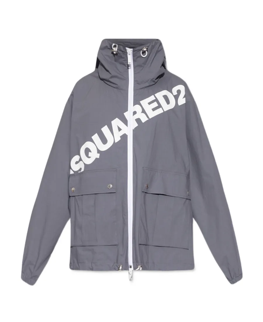Logo Printed Zipped Jacket
