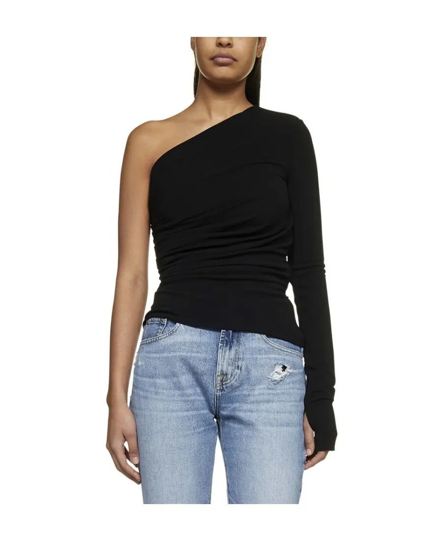 One-Shoulder Long-Sleeve Top