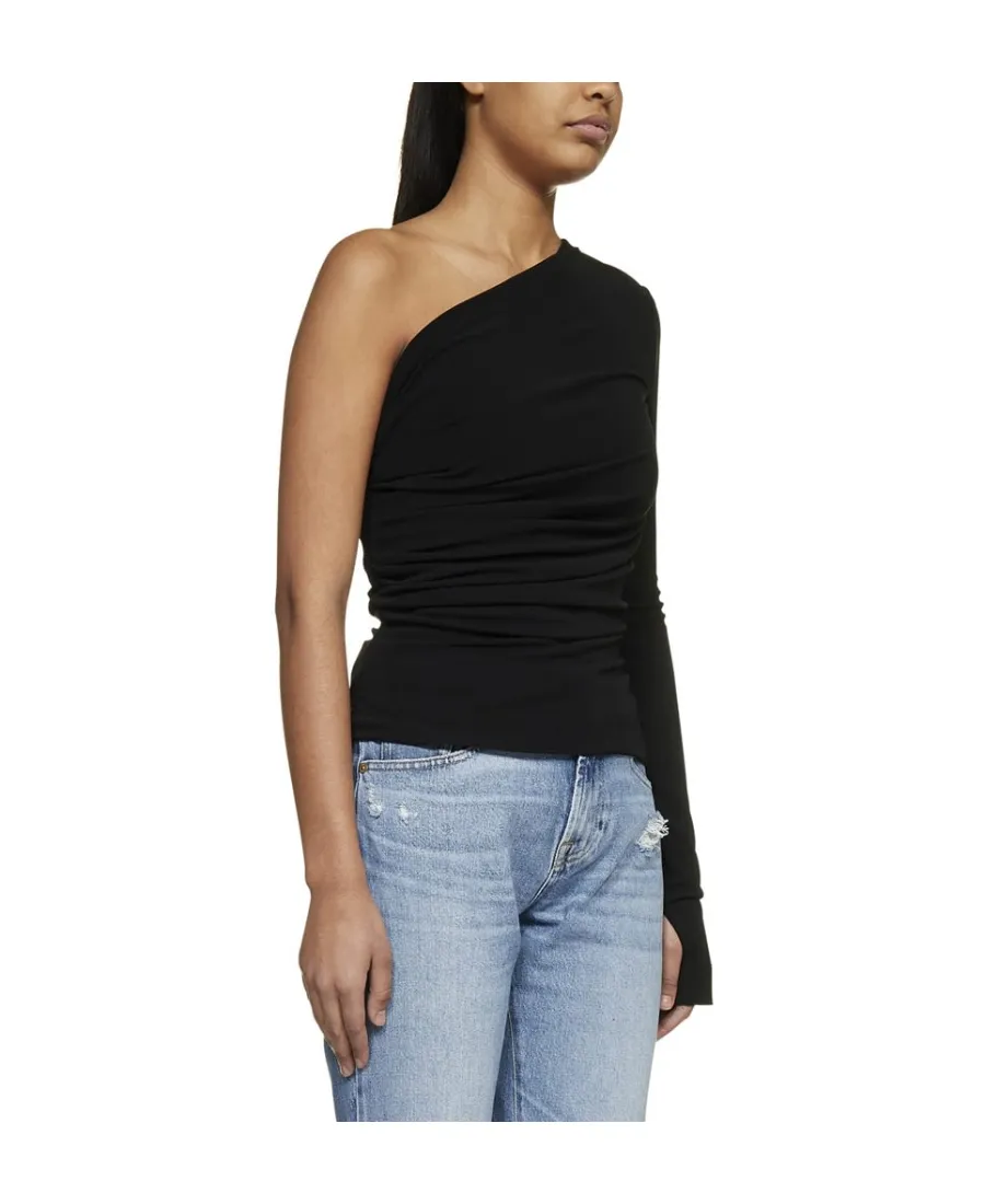One-Shoulder Long-Sleeve Top