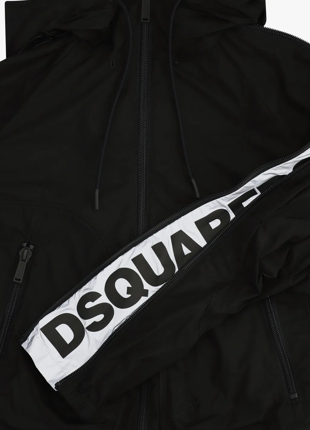Zipped-Sleeves Hooded Jacket