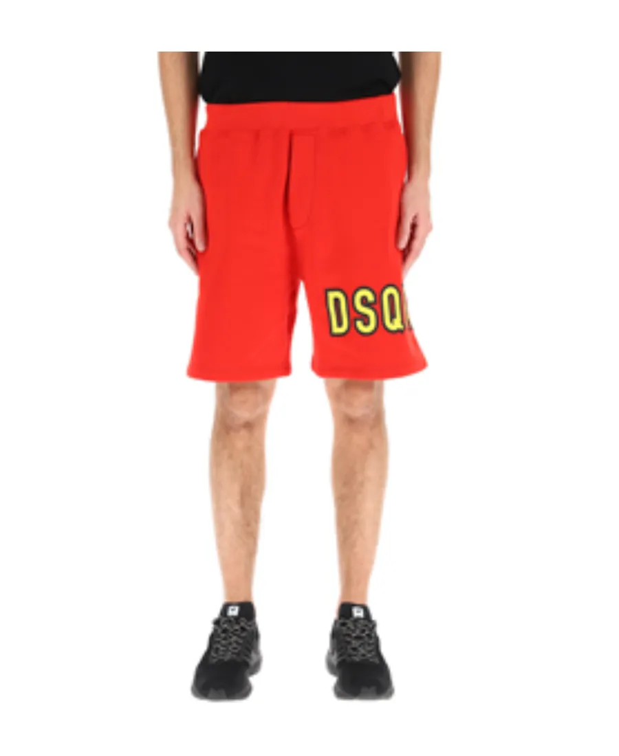 Logo Print Cotton Shorts
