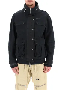 Logo Printed Quilted Jacket