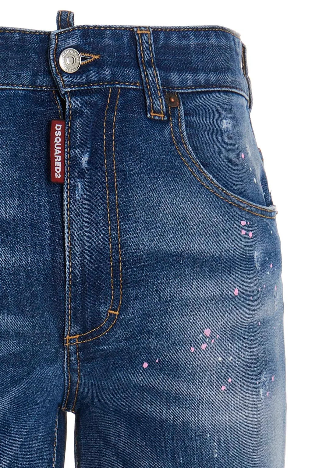 Logo Plaque High-Rise Cropped Jeans