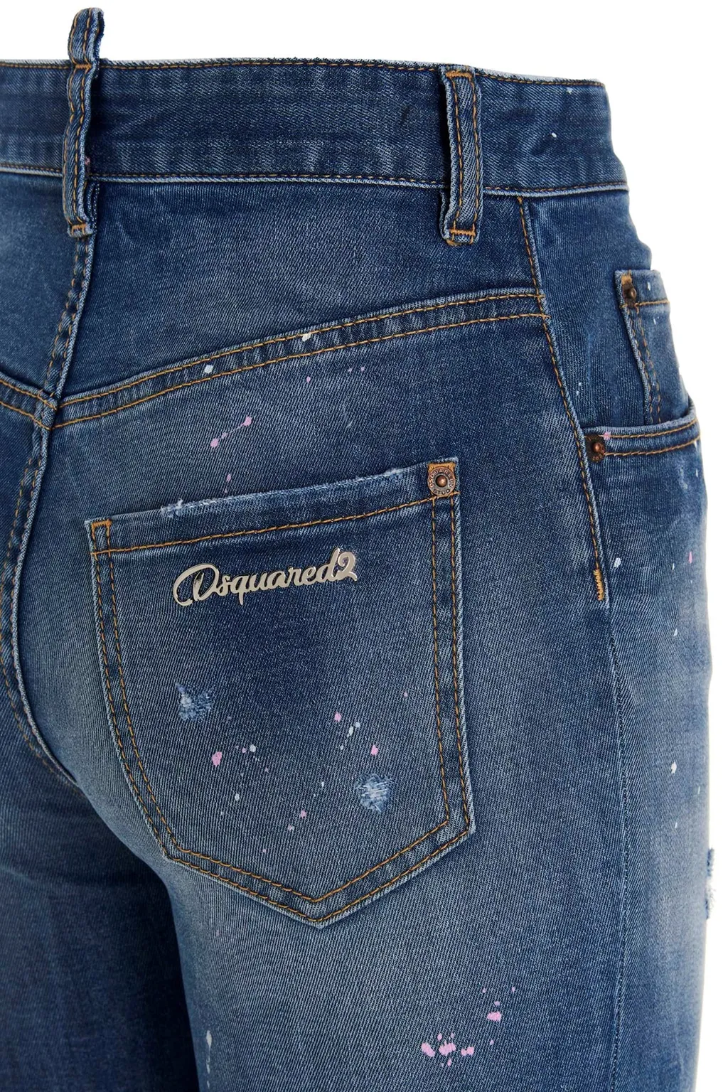 Logo Plaque High-Rise Cropped Jeans