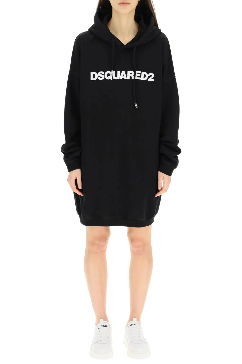 Logo Printed Hoodie Dress