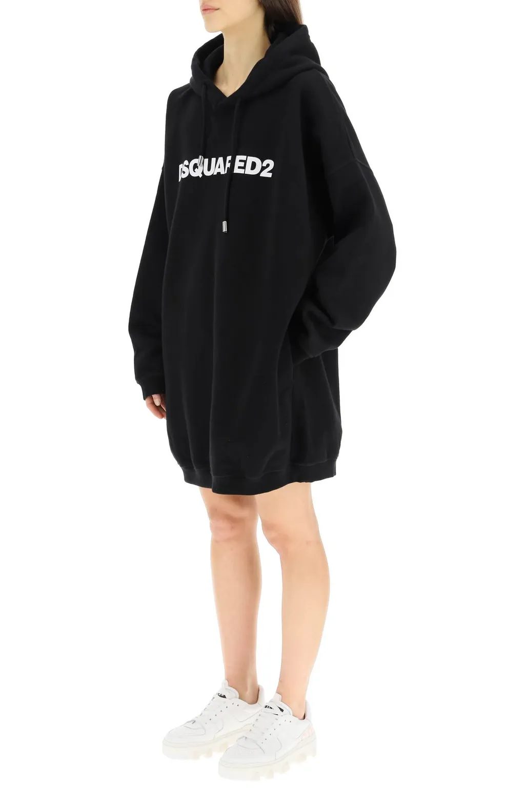 Logo Printed Hoodie Dress