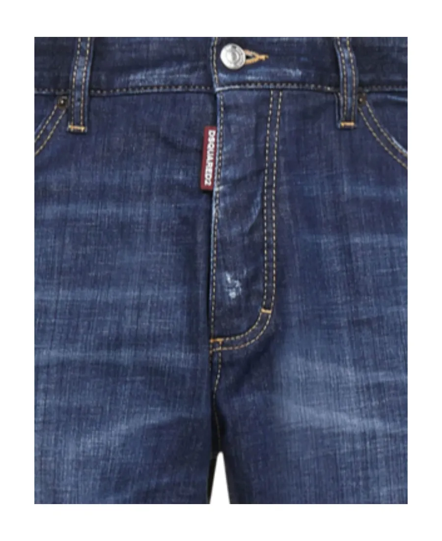 Loose-Fit Distressed Denim Shorts