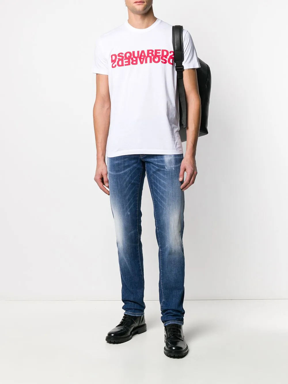 Double Logo Printed T-Shirt