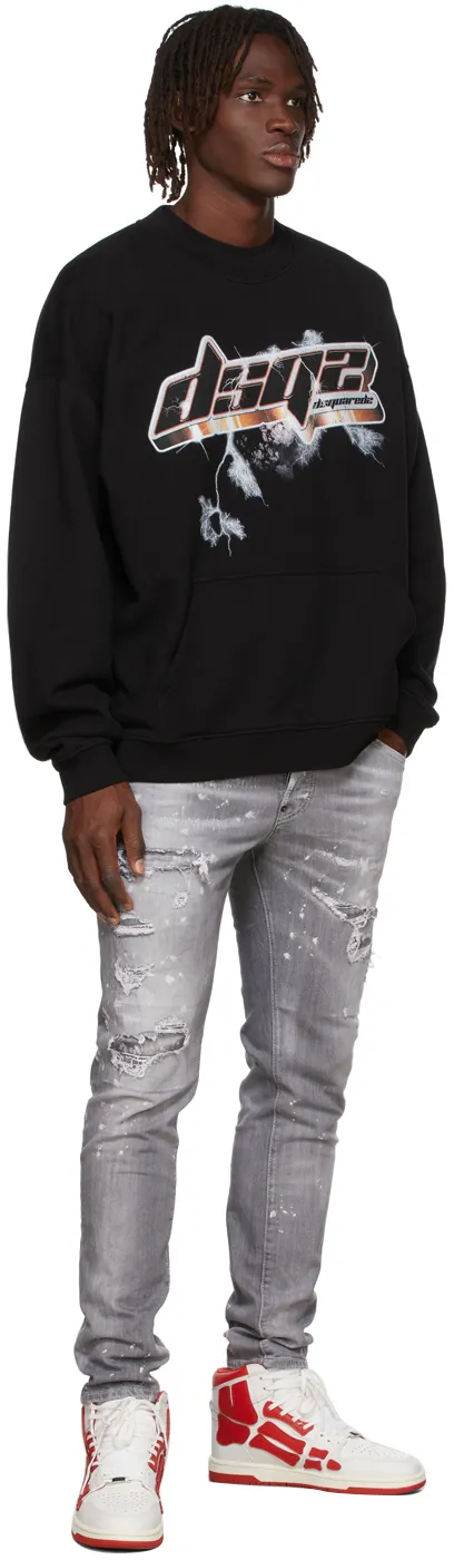 Logo-Print Cotton Jumper