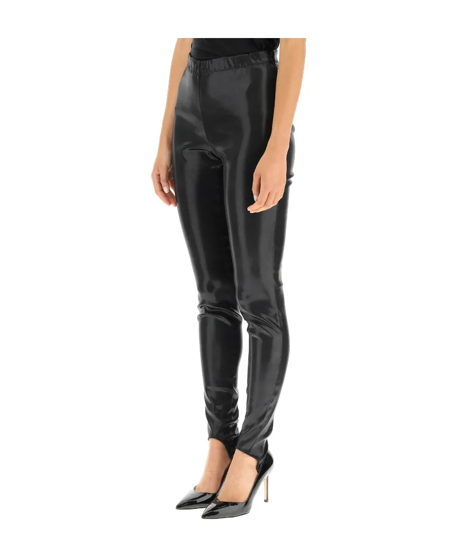 Faux-Leather Ankle Cuff Leggings