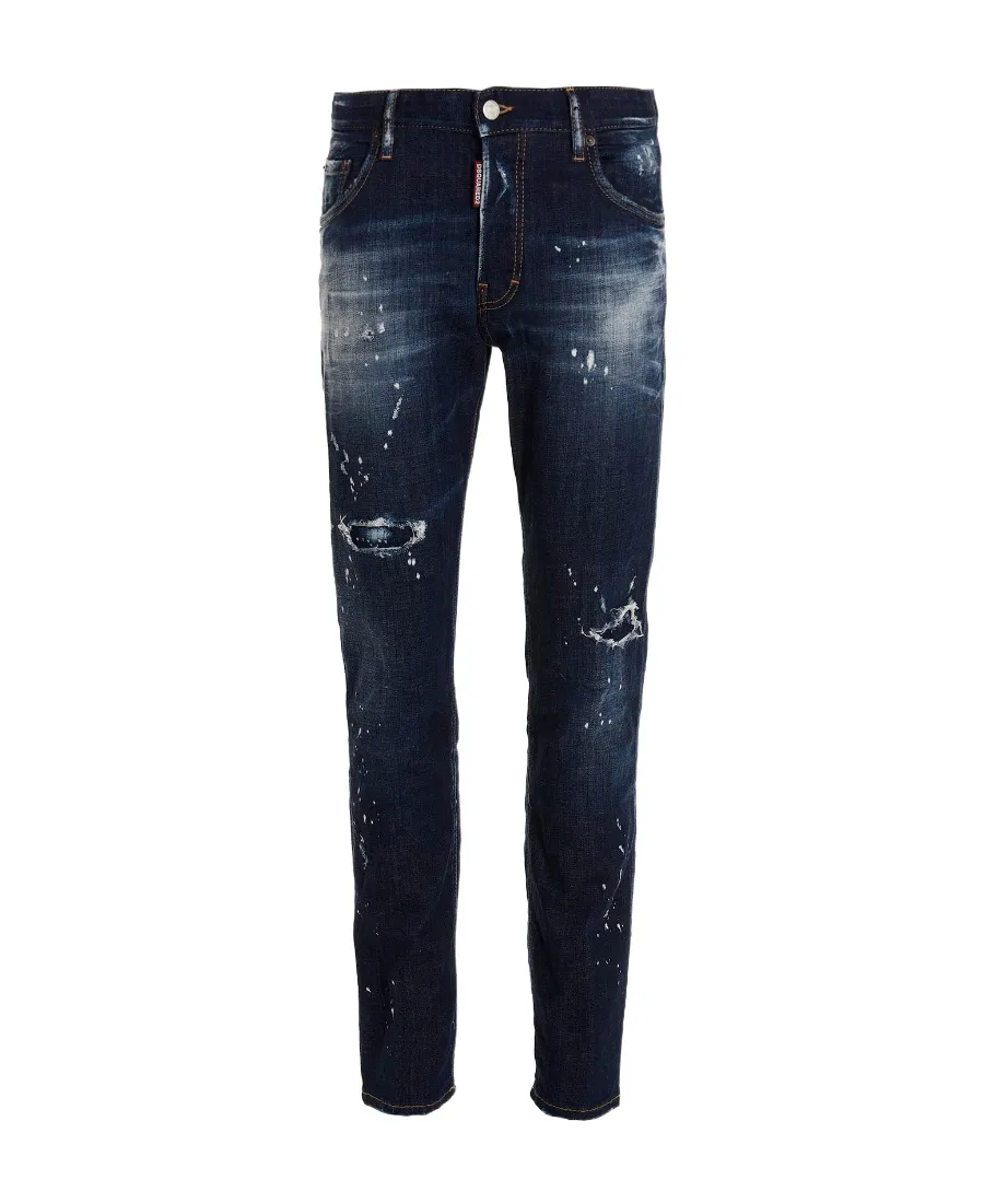 Paint Splatter Distressed Jeans