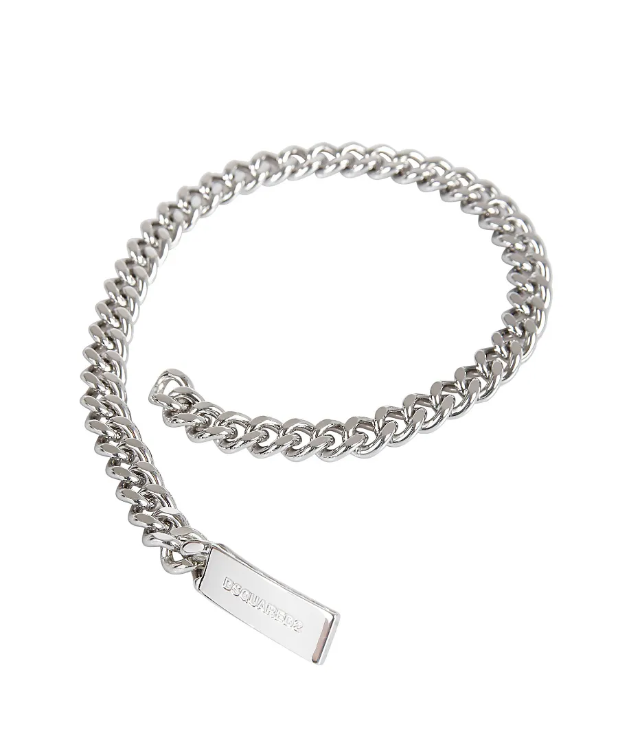 Logo Plaque Chain Necklace