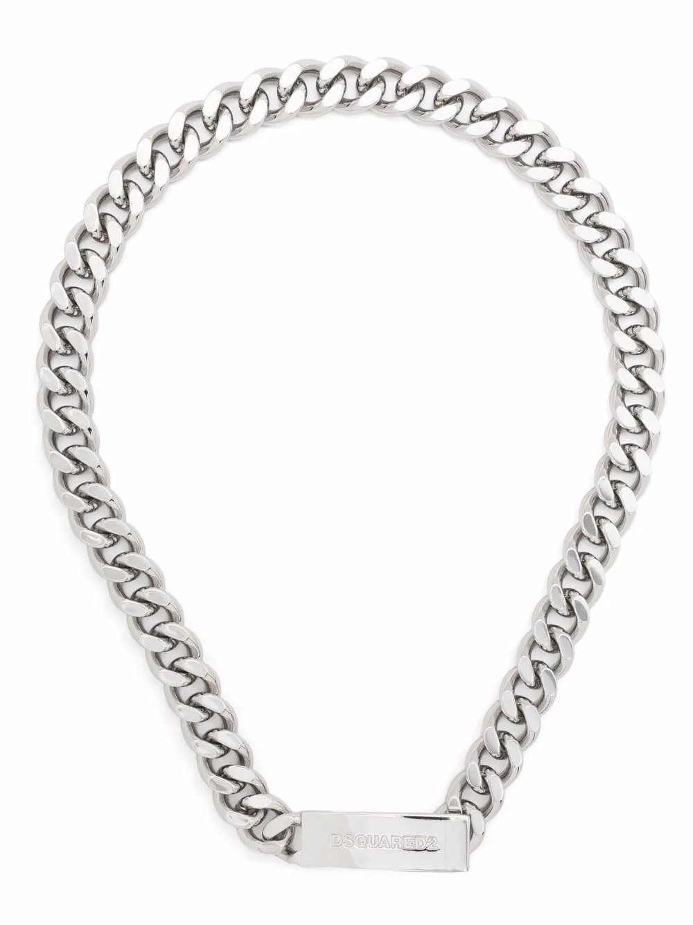 Logo Plaque Chain Necklace