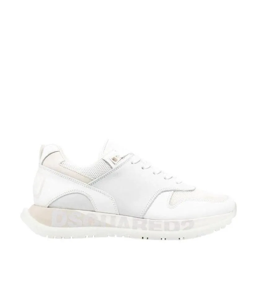 Panelled Lace-Up Sneakers