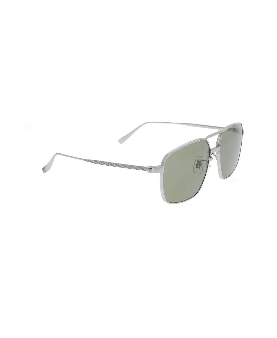 Angular Hammered-Arm Aviator Sunglasses