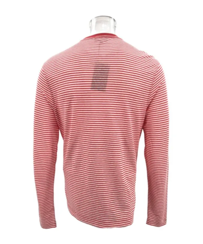 Round Collar Striped T-Shirt