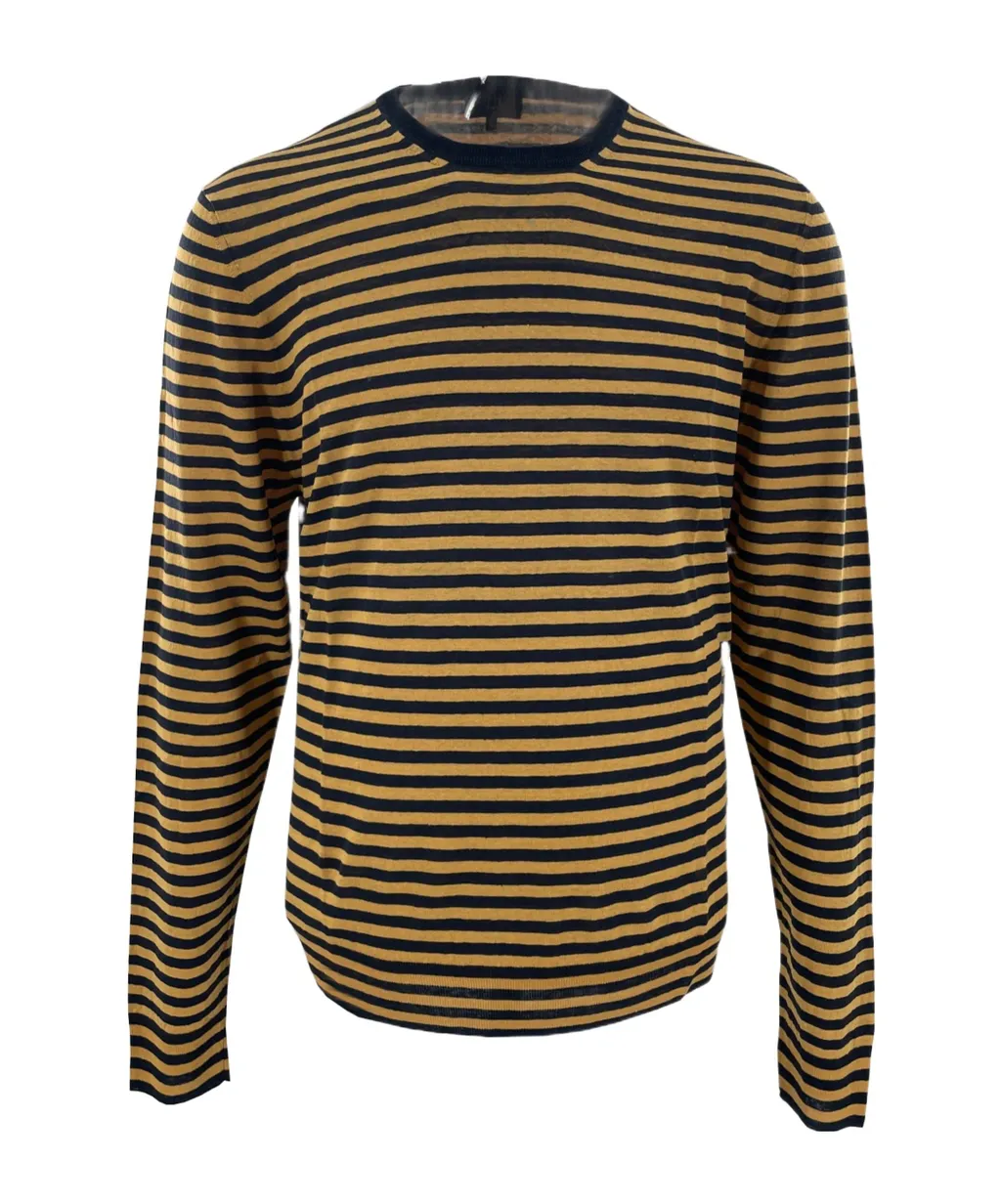 Round-Neck Striped Sweater