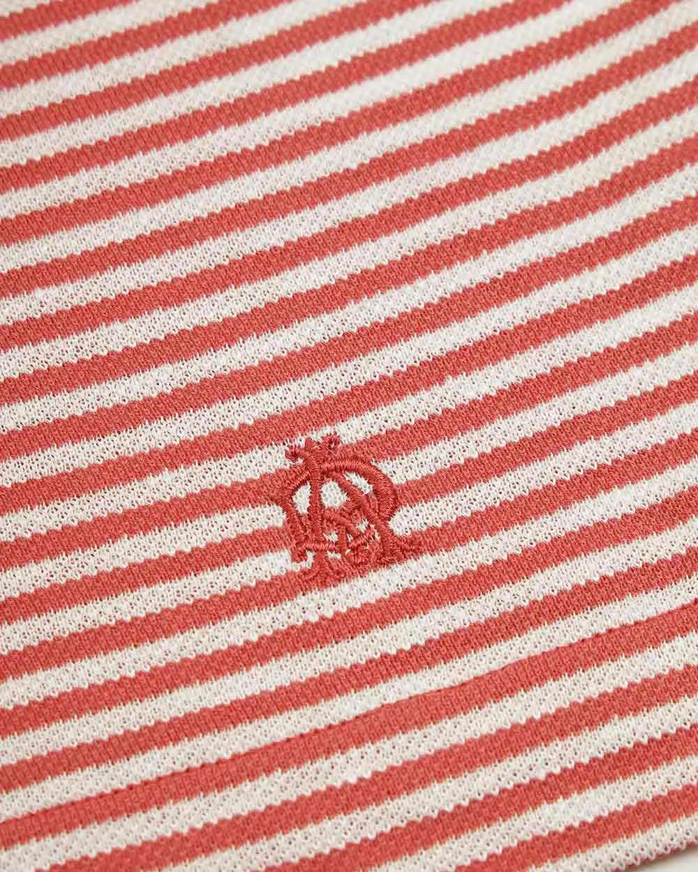 Round Collar Striped T-Shirt