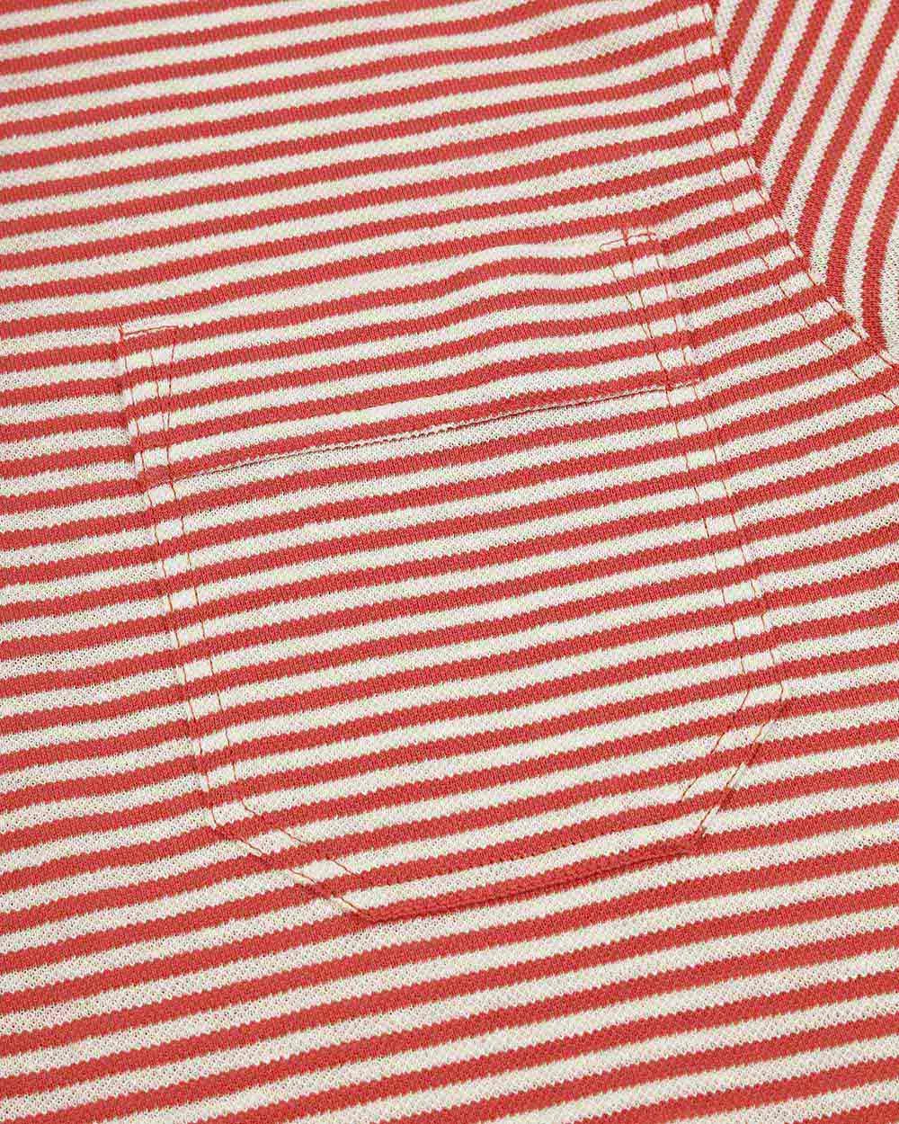 Round Collar Striped T-Shirt