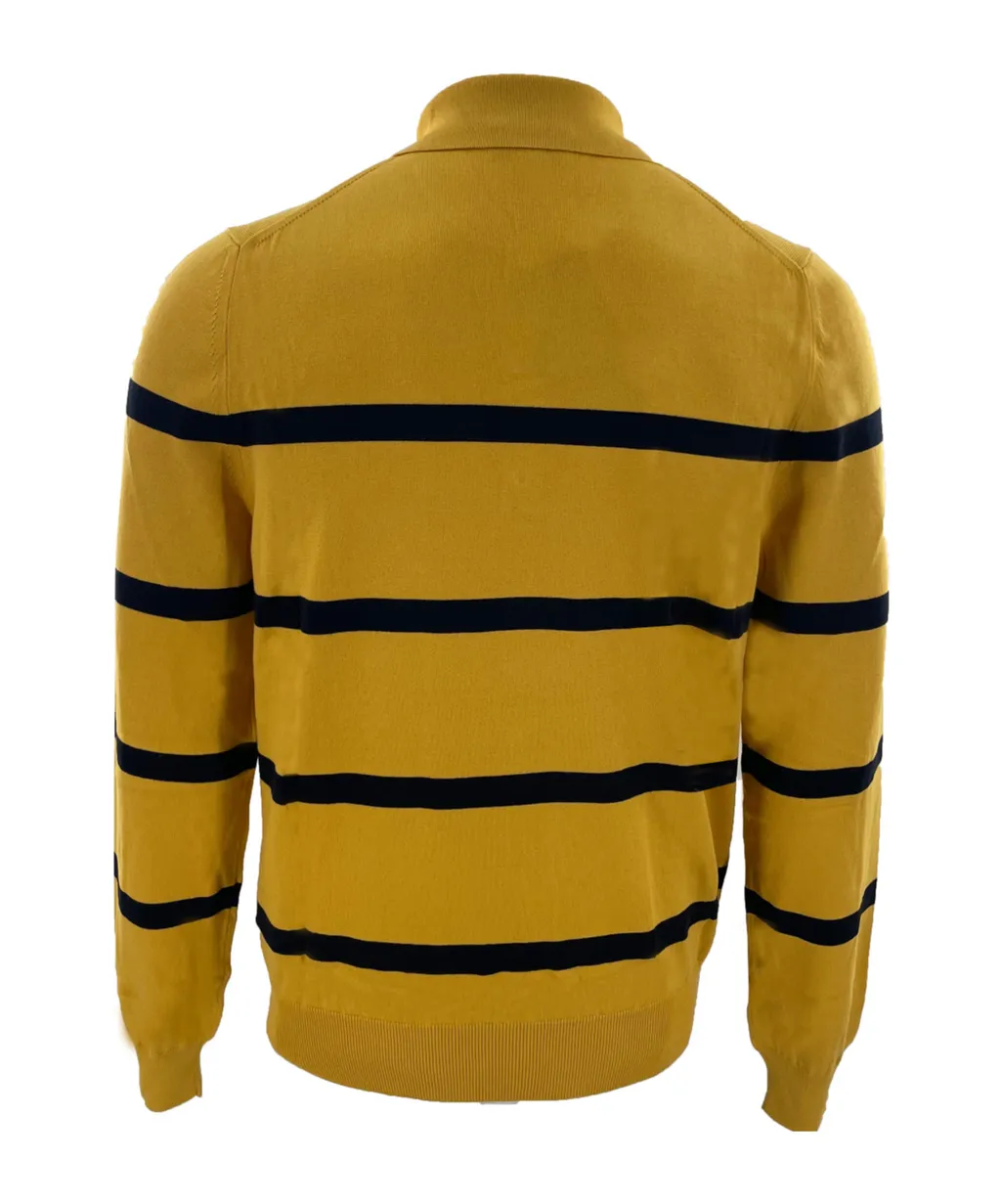 Striped Long-Sleeved Polo Shirt