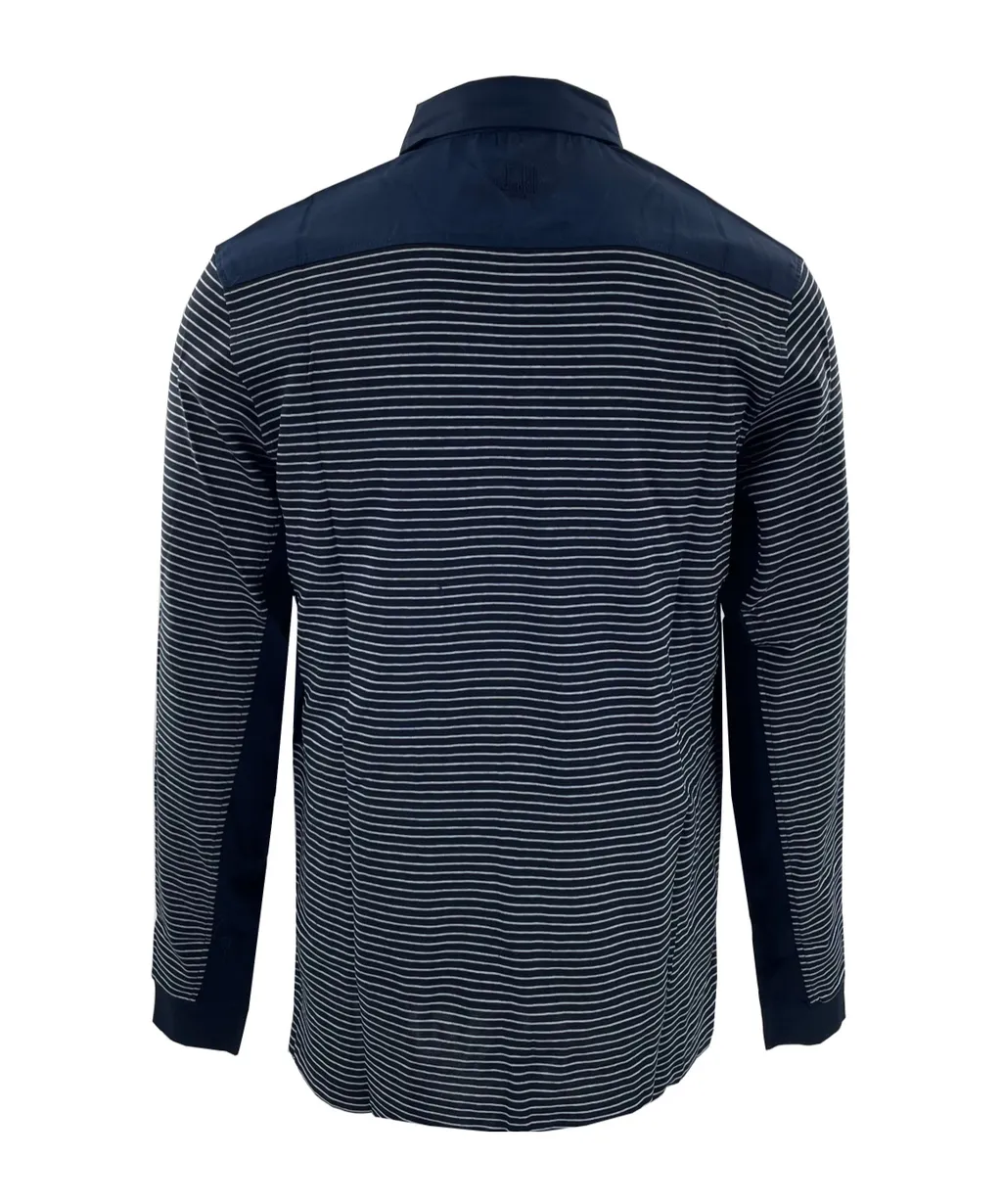 Striped Long-Sleeved Polo Shirt