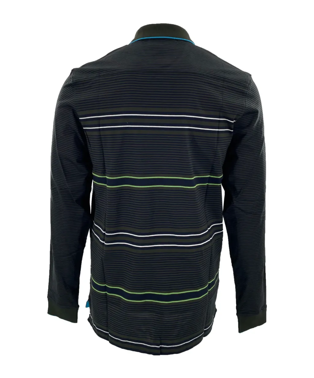 Striped Long-Sleeved Polo Shirt