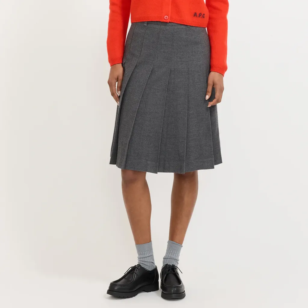 Pleated Midi Skirt