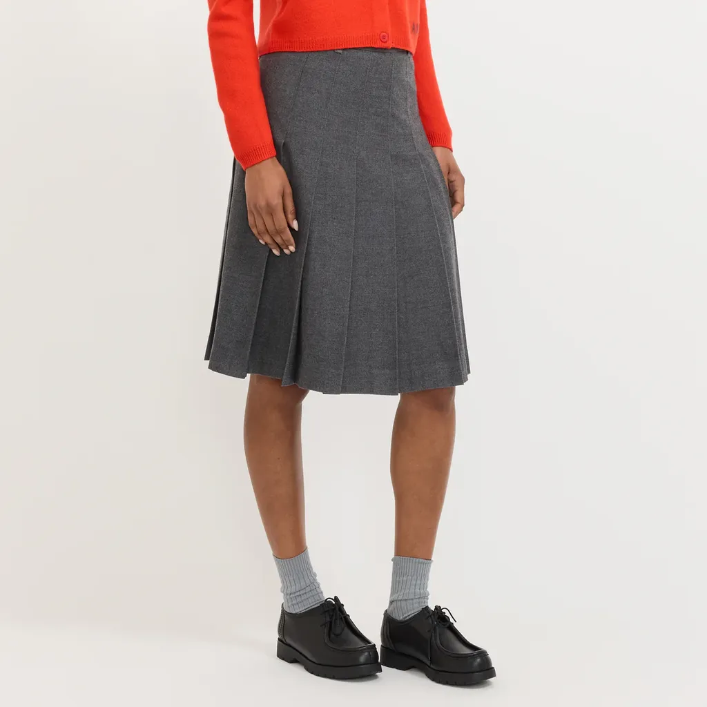 Pleated Midi Skirt