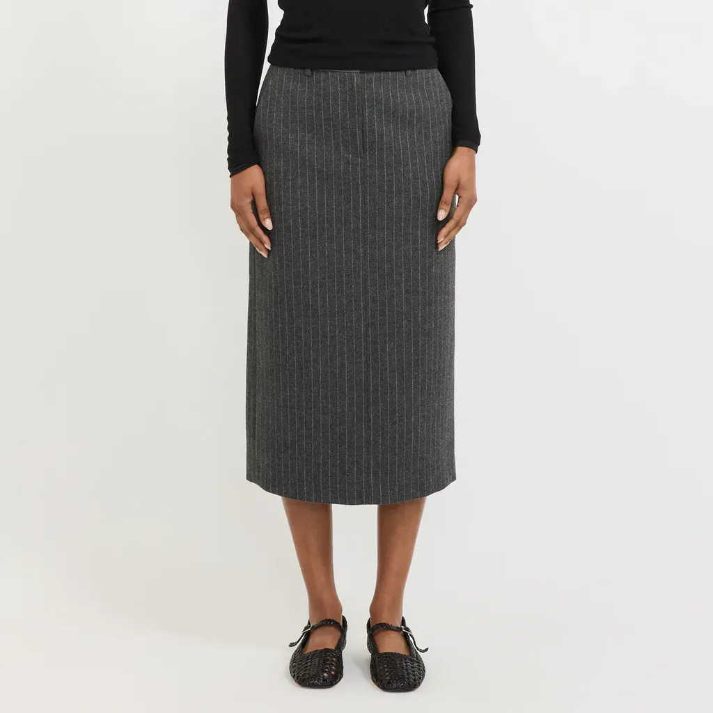 Pinstripe Long Skirt