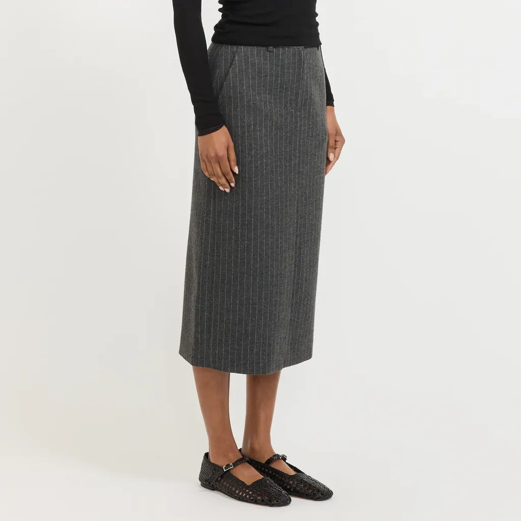 Pinstripe Long Skirt