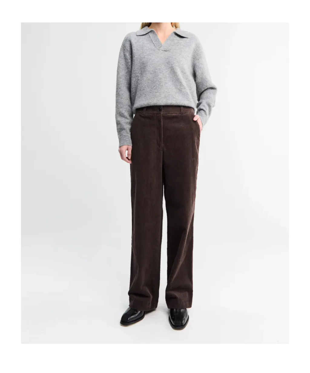 Corduroy Wide-Leg Pants