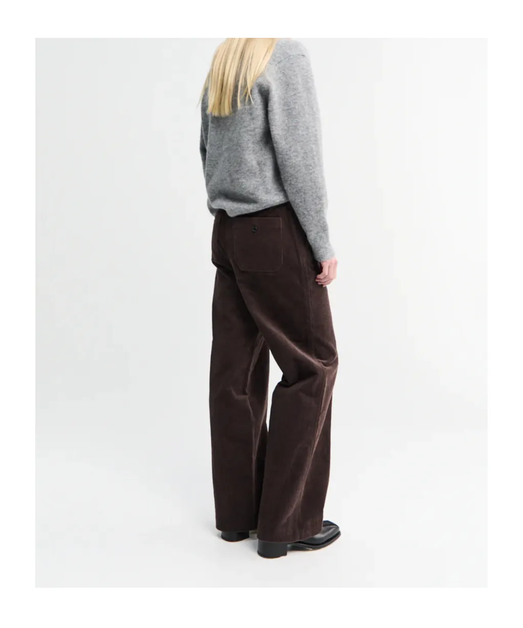 Corduroy Wide-Leg Pants