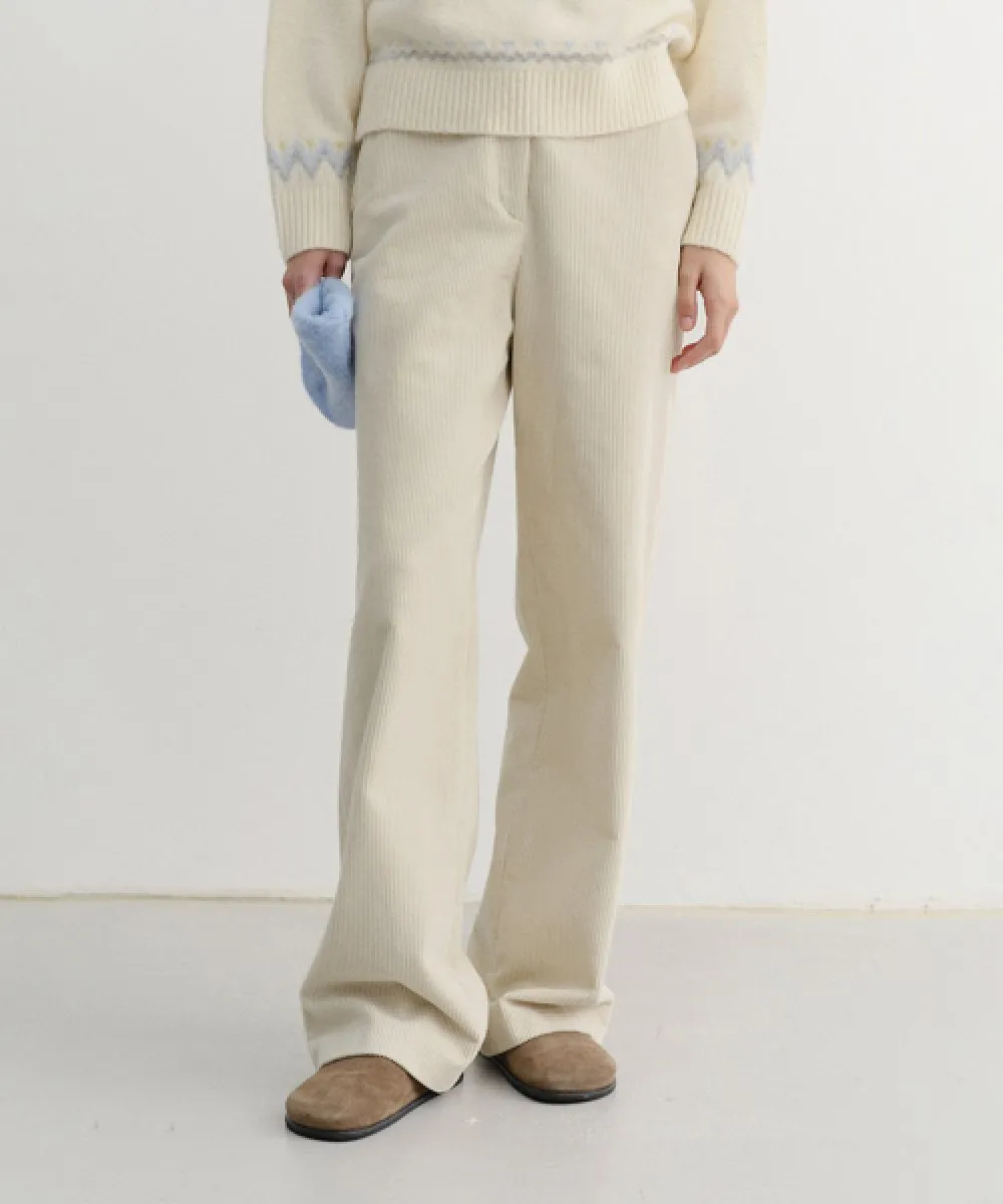 Wide-Leg Corduroy Pants