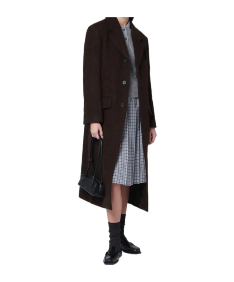 Wool-Blend Long Coat