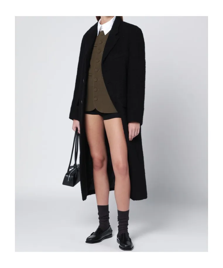 Single-Breasted Wool-Blend Coat