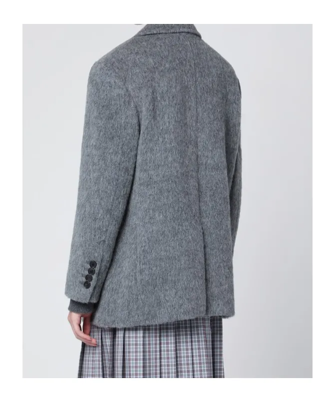 Textured Wool Blend Coat