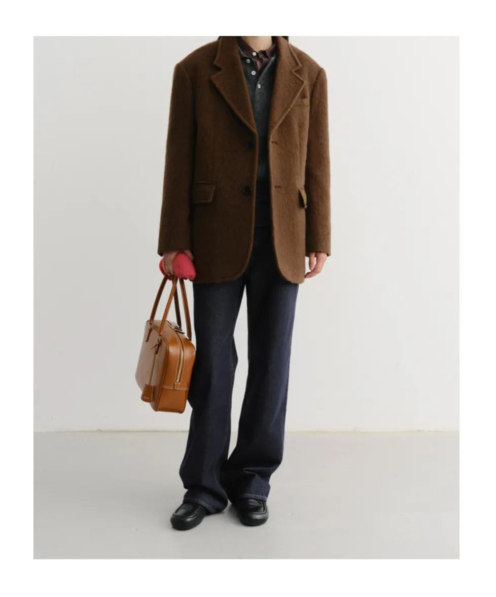 Buttoned V-Neck Jacket