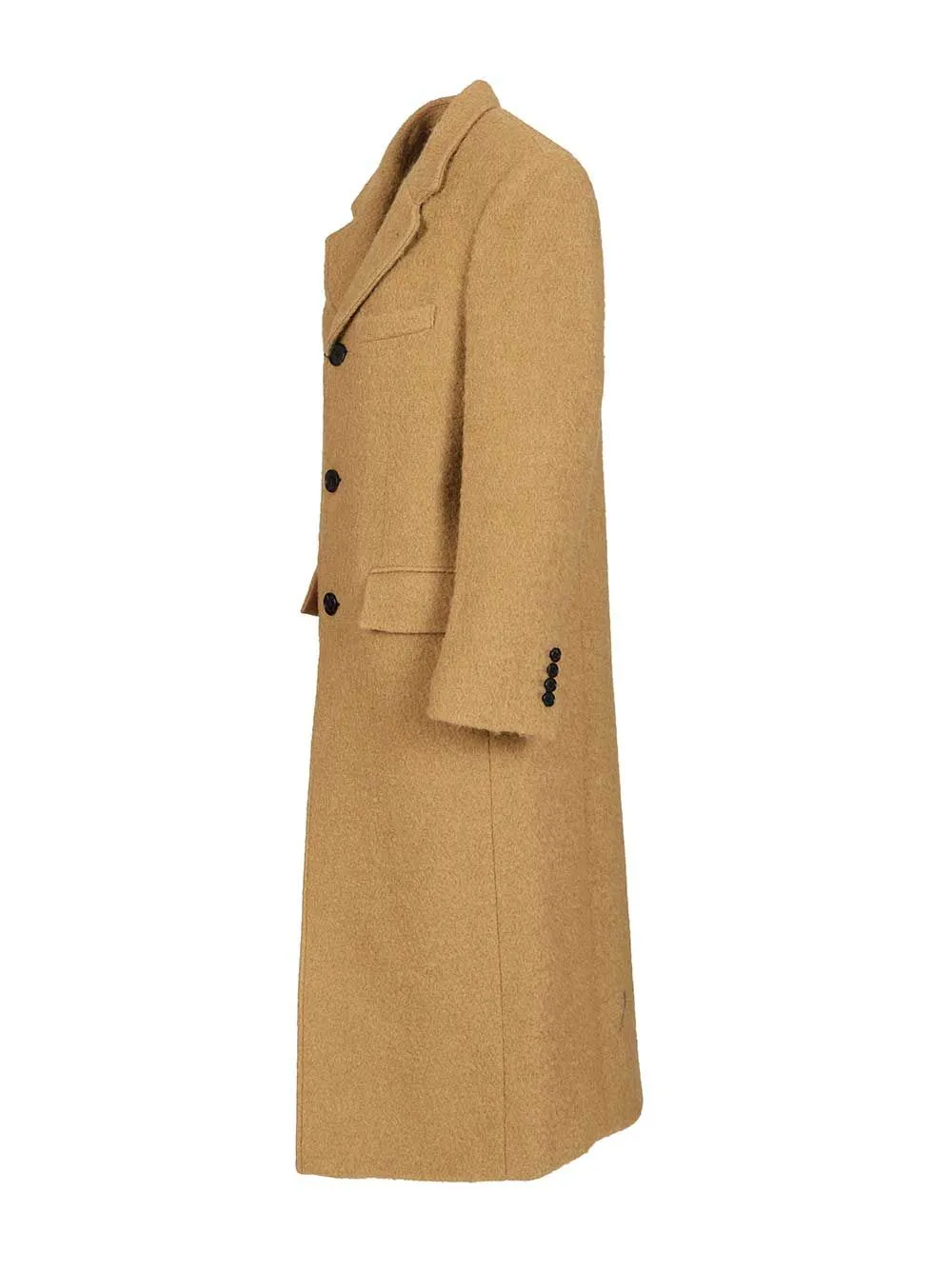 Boucle Wool 3-Button Coat