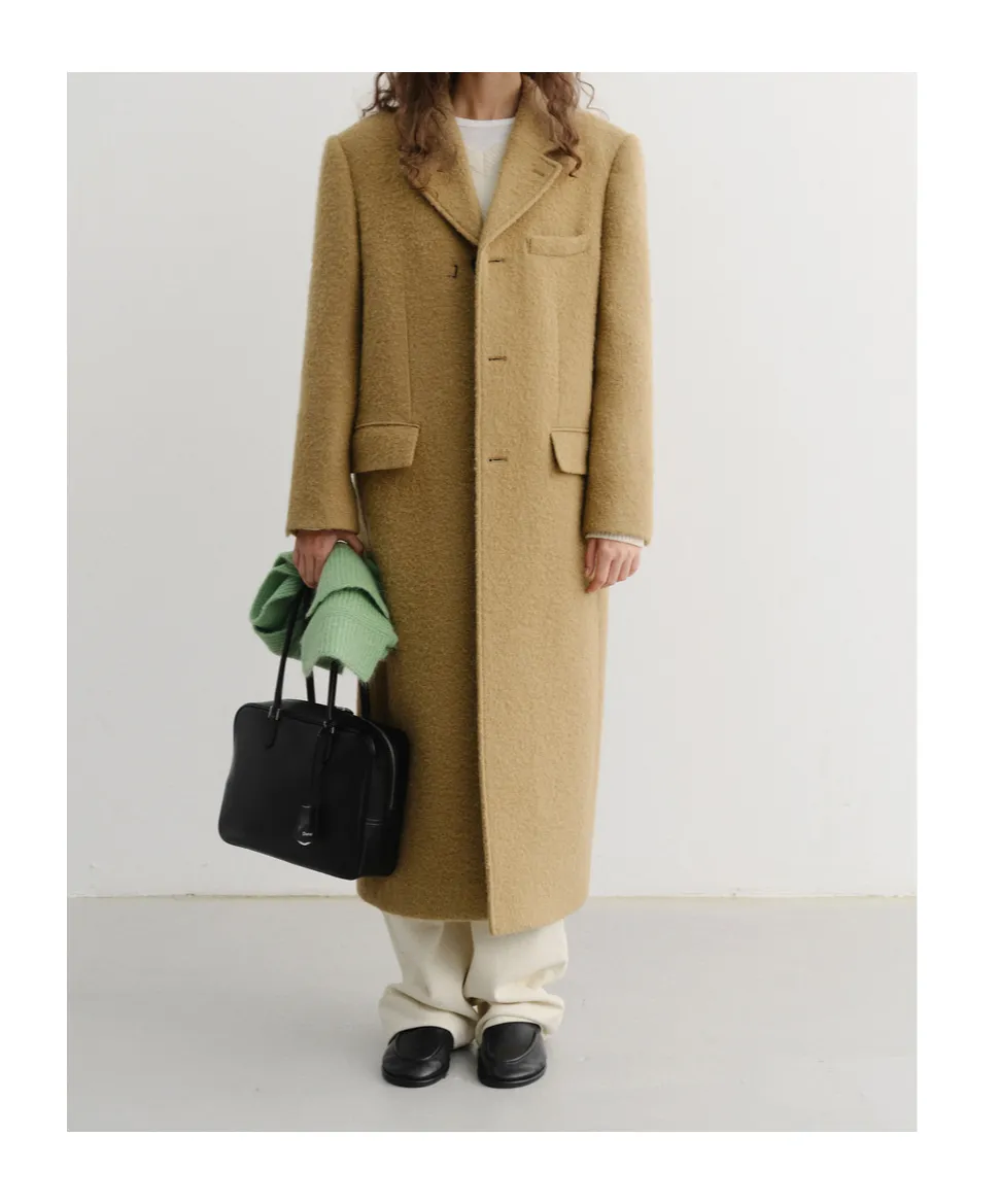 Boucle Wool 3-Button Coat